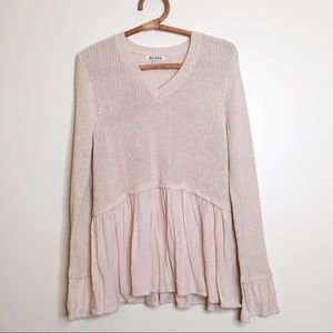 Rag Poets Vesta Peplum Sweater